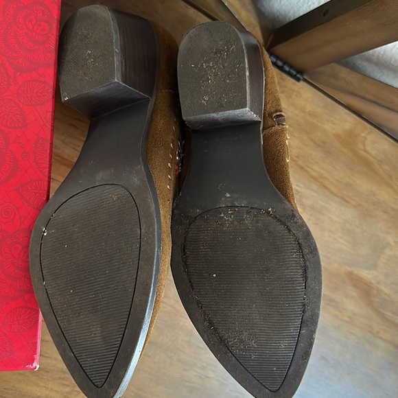 Carlos Santana Vivien Bourbon Brown Ankle Boots Booties - Picture 14 of 14